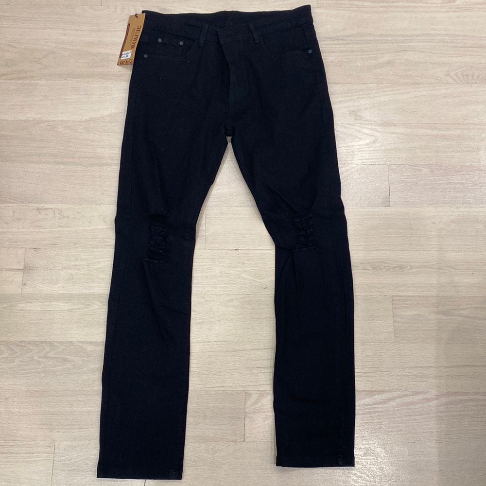 Men’s Black Ripped Jeans - Size 32